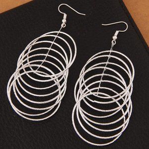 Boho Chic Multi Hoop Dangle Earrings